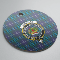 Clan Douglas Modern Tartan Crest Round Ceramic Ornament NE92 Douglas Modern Tartan Tartan Christmas