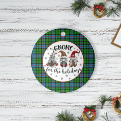 Clan Forsyth Tartan Tartan Crest Gnome Round Ceramic Ornament UO41 Forsyth Tartan Tartan Christmas
