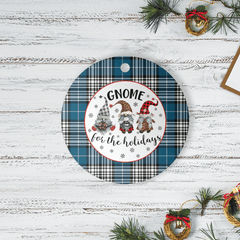 Clan Napier Modern Tartan Tartan Crest Gnome Round Ceramic Ornament UI68 Napier Modern Tartan Tartan Christmas