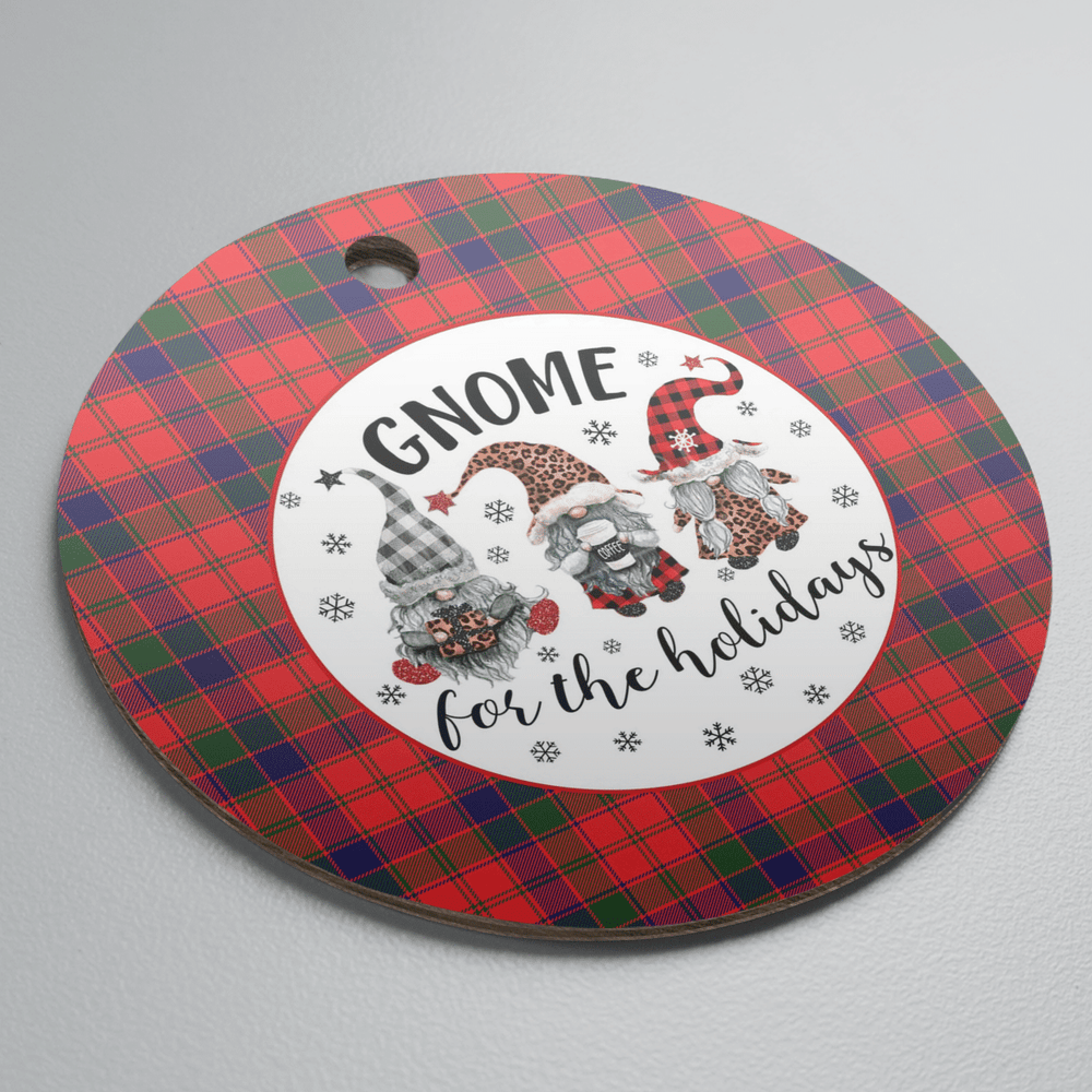 Clan Robertson Modern Tartan Tartan Crest Gnome Round Ceramic Ornament VE41 Robertson Modern Tartan Tartan Christmas