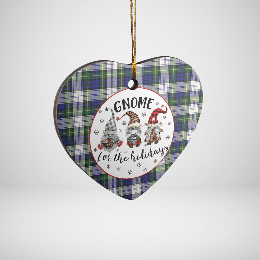 Clan Gordon Dress Modern Tartan Tartan Crest Gnome Heart Ceramic Ornament PU29 Gordon Dress Modern Tartan Tartan Christmas