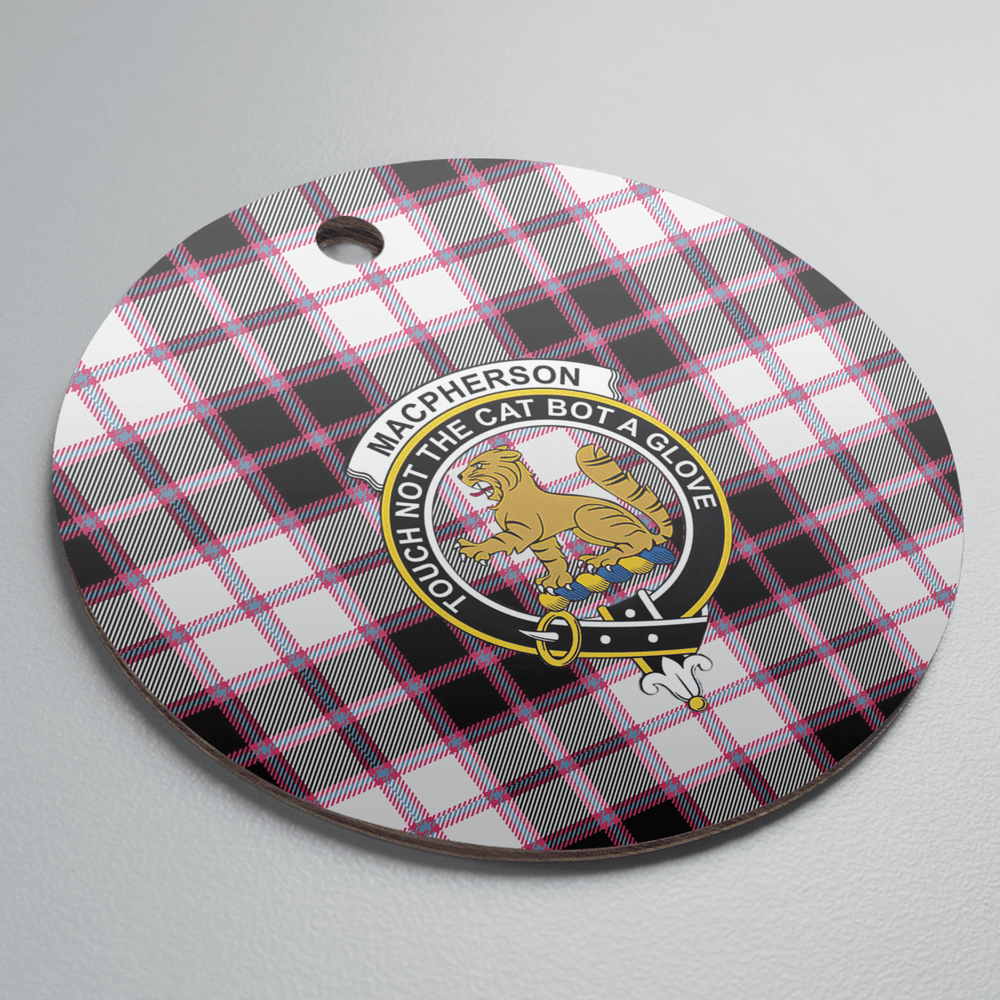 Clan MacPherson Hunting Modern Tartan Crest Round Ceramic Ornament PF43 MacPherson Hunting Modern Tartan Tartan Christmas