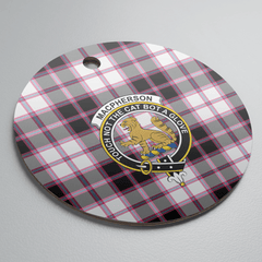 Clan MacPherson Hunting Modern Tartan Crest Round Ceramic Ornament PF43 MacPherson Hunting Modern Tartan Tartan Christmas