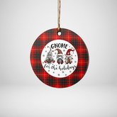 Clan Munro Modern 1 Tartan Tartan Crest Gnome Round Ceramic Ornament OR57 Munro Modern 1 Tartan Tartan Christmas