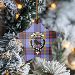 Clan Rutherford Tartan Crest Star Ceramic Ornament CT31 Rutherford Tartan Tartan Christmas