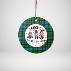 Clan Forsyth Tartan Tartan Crest Gnome Round Ceramic Ornament UO41 Forsyth Tartan Tartan Christmas