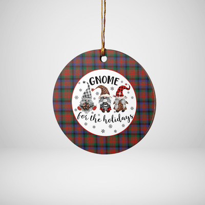 Clan MacDuff Hunting Modern Tartan Tartan Crest Gnome Round Ceramic Ornament