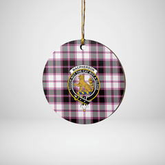 Clan MacPherson Hunting Modern Tartan Crest Round Ceramic Ornament PF43 MacPherson Hunting Modern Tartan Tartan Christmas