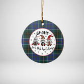 Clan MacInnes Modern Tartan Tartan Crest Gnome Round Ceramic Ornament JP62 MacInnes Modern Tartan Tartan Christmas