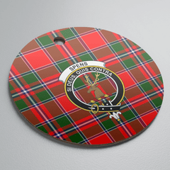 Clan Spens Modern Tartan Crest Round Ceramic Ornament IG38 Spens Modern Tartan Tartan Christmas