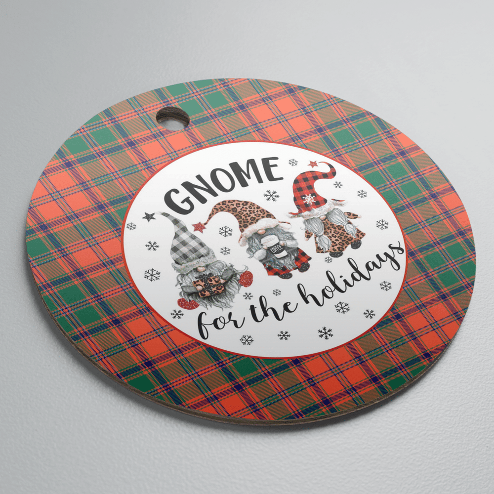Clan Stewart of Appin Ancient Tartan Tartan Crest Gnome Round Ceramic Ornament AZ44 Stewart of Appin Ancient Tartan Tartan Christmas