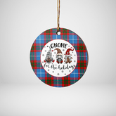 Clan Crichton District Tartan Tartan Crest Gnome Round Ceramic Ornament KN31 Crichton District Tartan Tartan Christmas