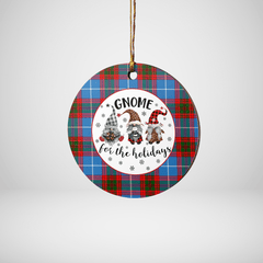 Clan Crichton District Tartan Tartan Crest Gnome Round Ceramic Ornament KN31 Crichton District Tartan Tartan Christmas