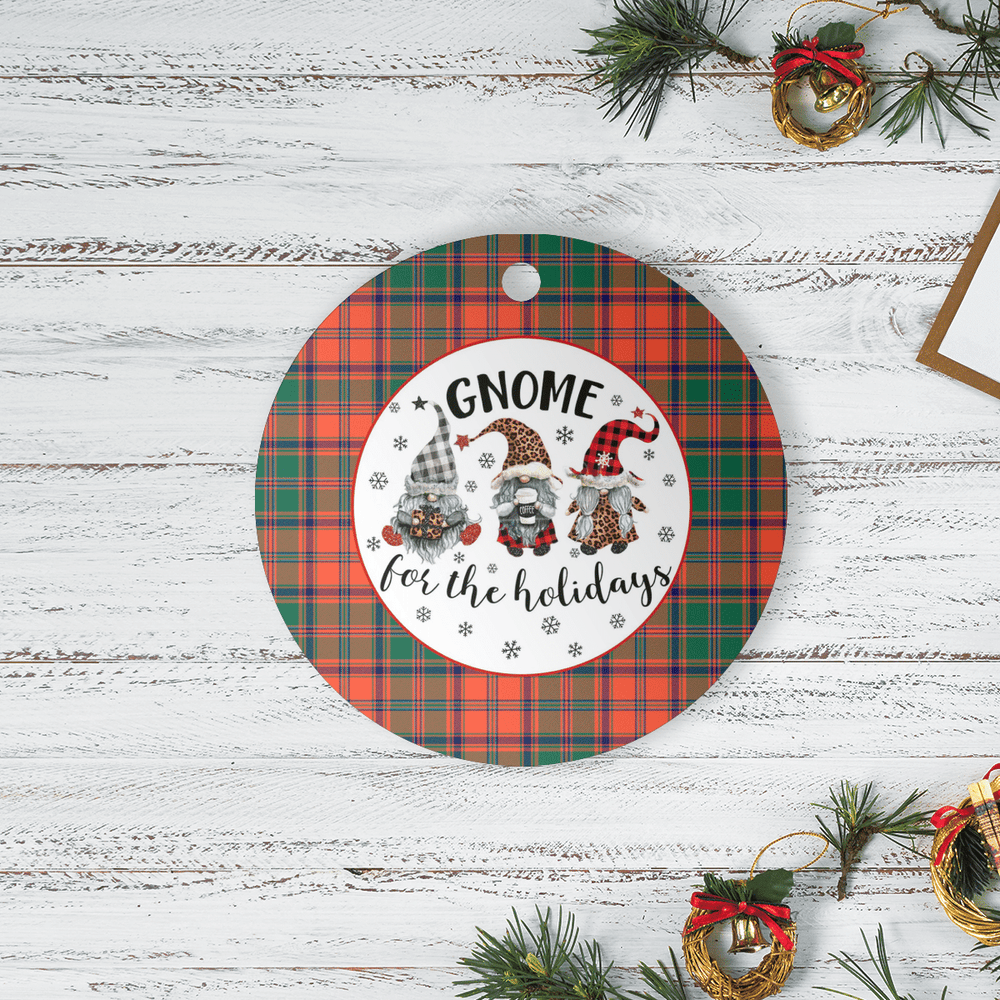Clan Stewart of Appin Ancient Tartan Tartan Crest Gnome Round Ceramic Ornament AZ44 Stewart of Appin Ancient Tartan Tartan Christmas