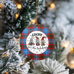 Clan Crichton District Tartan Tartan Crest Gnome Round Ceramic Ornament KN31 Crichton District Tartan Tartan Christmas