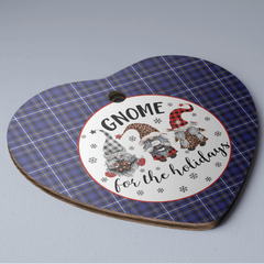 Clan Fleming Tartan Tartan Crest Gnome Heart Ceramic Ornament YN24 Fleming Tartan Tartan Christmas