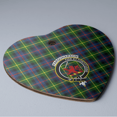 Clan Farquharson Modern Tartan Crest Heart Ceramic Ornament MM38 Farquharson Modern Tartan Tartan Christmas