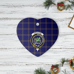 Clan Crichton Tartan Crest Heart Ceramic Ornament YL73 Crichton Tartan Tartan Christmas