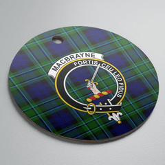 Clan MacCallum Modern Tartan Crest Round Ceramic Ornament OF32 MacCallum Modern Tartan Tartan Christmas