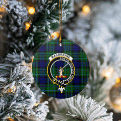 Clan MacCallum Modern Tartan Crest Round Ceramic Ornament OF32 MacCallum Modern Tartan Tartan Christmas