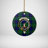 Clan MacCallum Modern Tartan Crest Round Ceramic Ornament OF32 MacCallum Modern Tartan Tartan Christmas
