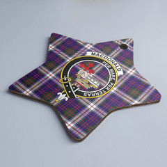 Clan MacDonald Dress Modern Tartan Crest Star Ceramic Ornament KJ24 MacDonald Dress Modern Tartan Tartan Christmas