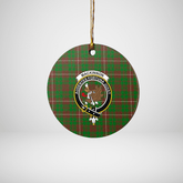 Clan MacKinnon Hunting Modern Tartan Crest Round Ceramic Ornament IT46 MacKinnon Hunting Modern Tartan Tartan Christmas