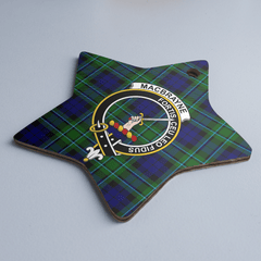 Clan MacCallum Modern Tartan Crest Star Ceramic Ornament DA61 MacCallum Modern Tartan Tartan Christmas