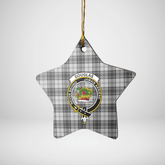 Clan Douglas Grey Modern Tartan Crest Star Ceramic Ornament RO27 Douglas Grey Modern Tartan Tartan Christmas