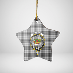 Clan Douglas Grey Modern Tartan Crest Star Ceramic Ornament RO27 Douglas Grey Modern Tartan Tartan Christmas