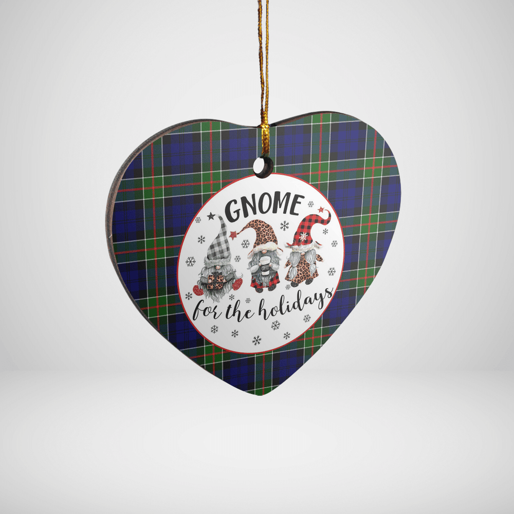 Clan Colquhoun Modern Tartan Tartan Crest Gnome Heart Ceramic Ornament MF33 Colquhoun Modern Tartan Tartan Christmas