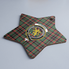 Clan Cumming Hunting Ancient Tartan Crest Star Ceramic Ornament DB41 Cumming Hunting Ancient Tartan Tartan Christmas