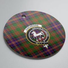 Clan Cochrane Modern Tartan Crest Round Ceramic Ornament ZA40 Cochrane Modern Tartan Tartan Christmas