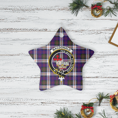 Clan MacDonald Dress Modern Tartan Crest Star Ceramic Ornament KJ24 MacDonald Dress Modern Tartan Tartan Christmas