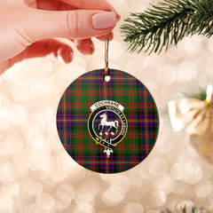 Clan Cochrane Modern Tartan Crest Round Ceramic Ornament ZA40 Cochrane Modern Tartan Tartan Christmas