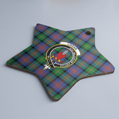 Clan Logan Ancient Tartan Crest Star Ceramic Ornament UX38 Logan Ancient Tartan Tartan Christmas