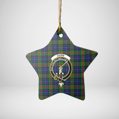 Clan Gunn Tartan Crest Star Ceramic Ornament BO85 Gunn Tartan Tartan Christmas