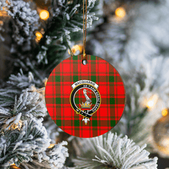 Clan MacQuarrie Modern Tartan Crest Round Ceramic Ornament XT24 MacQuarrie Modern Tartan Tartan Christmas