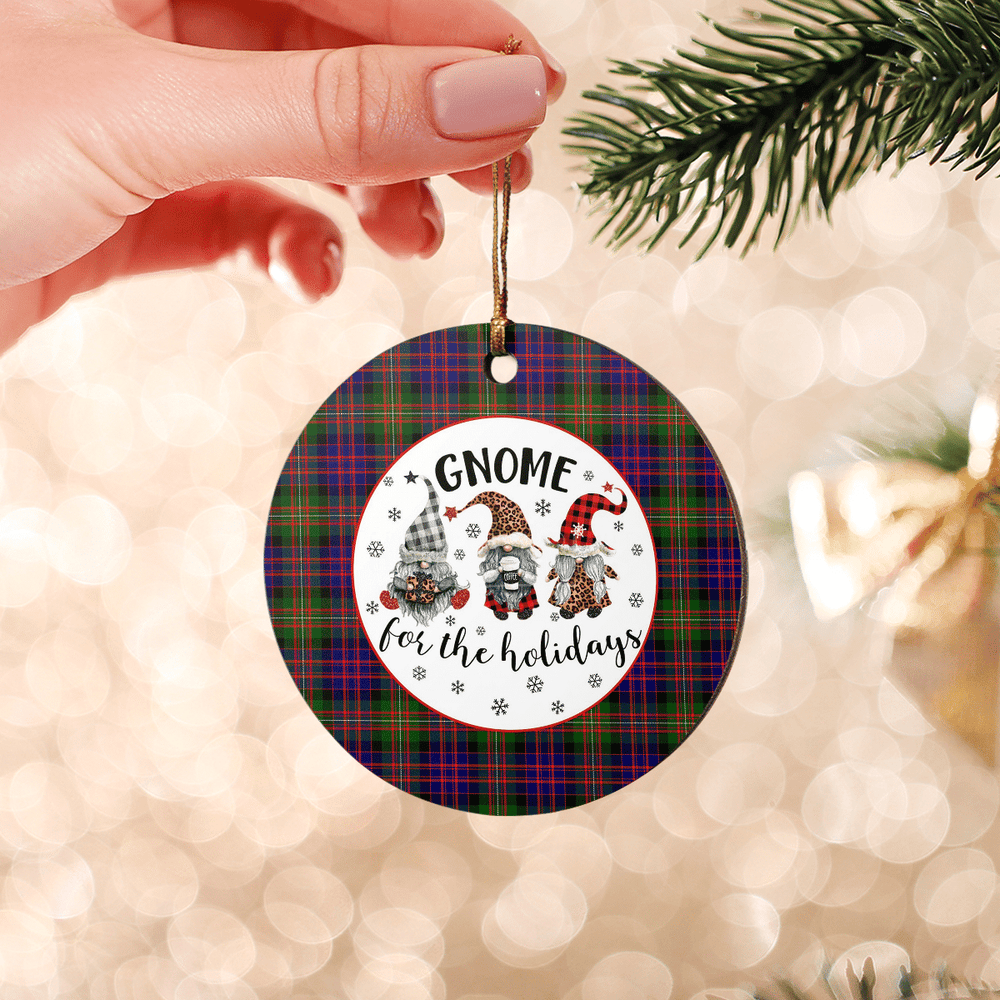 Clan MacDonnell of Glengarry Modern Tartan Tartan Crest Gnome Round Ceramic Ornament DL17 MacDonnell of Glengarry Modern Tartan Tartan Christmas