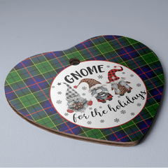 Clan Forsyth Modern Tartan Tartan Crest Gnome Heart Ceramic Ornament QO83 Forsyth Modern Tartan Tartan Christmas
