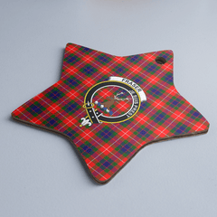 Clan Fraser Lovat Modern Tartan Crest Star Ceramic Ornament VK95 Fraser Lovat Modern Tartan Tartan Christmas