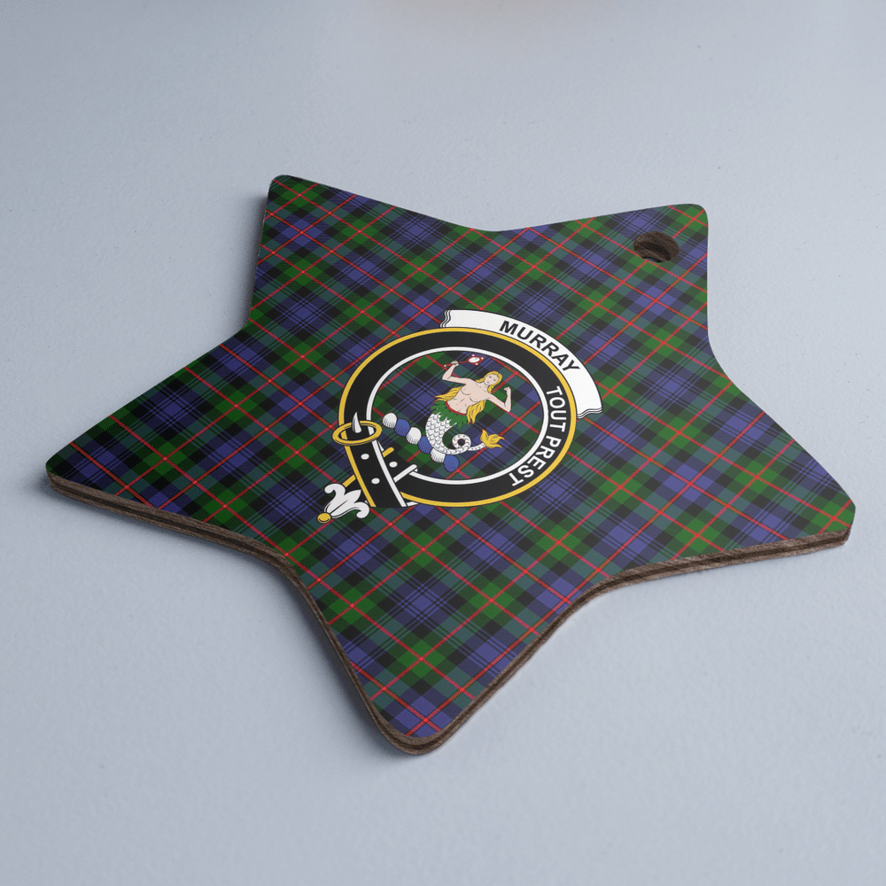 Clan Murray of Atholl Modern Tartan Crest Star Ceramic Ornament VZ98 Murray of Atholl Modern Tartan Tartan Christmas