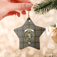 Clan Stewart Hunting Weathered Tartan Crest Star Ceramic Ornament HP56 Stewart Hunting Weathered Tartan Tartan Christmas