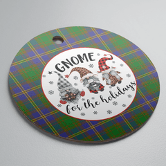 Clan Strange of Balkaskie Tartan Tartan Crest Gnome Round Ceramic Ornament GJ96 Strange of Balkaskie Tartan Tartan Christmas