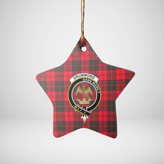 Clan Drummond Modern Tartan Crest Star Ceramic Ornament CG33 Drummond Modern Tartan Tartan Christmas