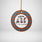 Clan MacLachlan Ancient Tartan Tartan Crest Gnome Round Ceramic Ornament NV44 MacLachlan Ancient Tartan Tartan Christmas