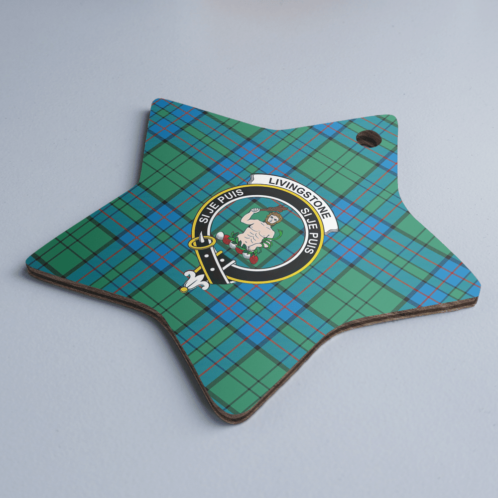 Clan Lockhart Tartan Crest Star Ceramic Ornament KG48 Lockhart Tartan Tartan Christmas