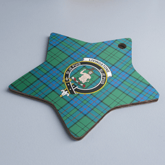 Clan Lockhart Tartan Crest Star Ceramic Ornament KG48 Lockhart Tartan Tartan Christmas