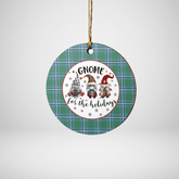 Clan Irvine Tartan Tartan Crest Gnome Round Ceramic Ornament DX87 Irvine Tartan Tartan Christmas