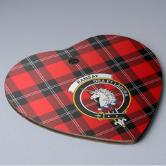 Clan Ramsay Modern Tartan Crest Heart Ceramic Ornament ZF62 Ramsay Modern Tartan Tartan Christmas